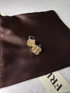 Серьги в цвете серебро и золото