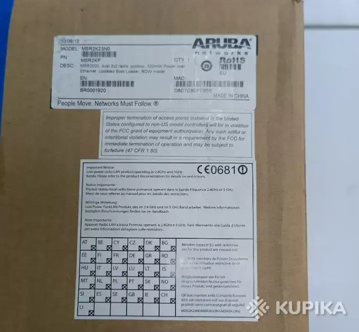Сетевое оборудование - Точка доступа (HP) Aruba MSR2000 - Вся Беларусь - Фото 6 Точка доступа (HP) Aruba MSR2000 - Вся Беларусь - 258616 - Доска объявлений Kupika.by - Фото 6