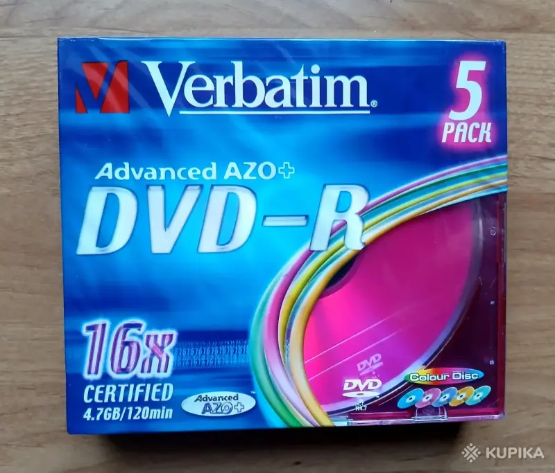 НОВЫЕ диски Verbatim DVD-R и DVD+R в упаковке