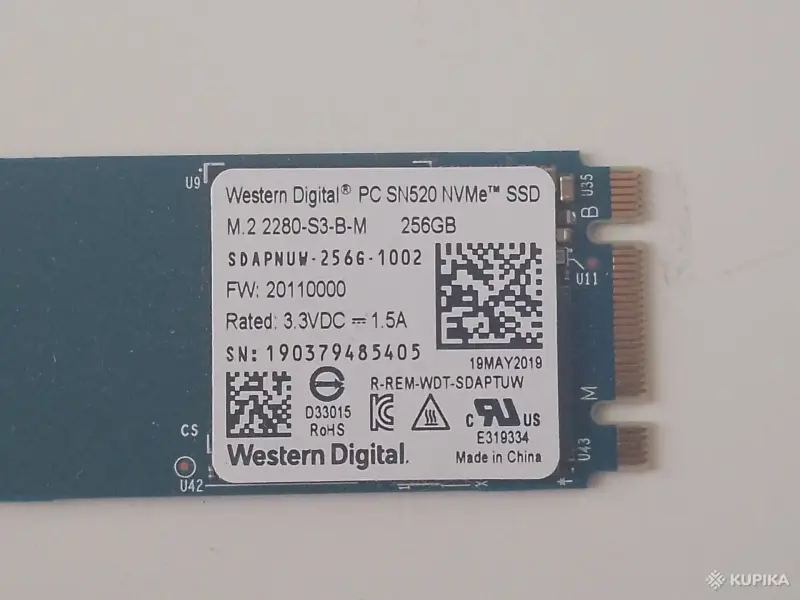 SSD WDC PC SN520 SDAPNUW-256G-1002 (256 ГБ) - Вся Беларусь - 258226 - Доска объявлений Kupika.by - Фото 2