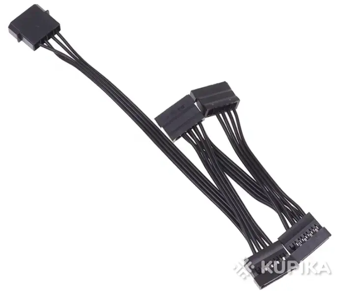 Разветвитель Molex -> 4 Sata 45cm