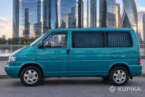 Чёрные салонные шторки VW T4 (Transporter / Caravelle / Multivan) 1990–2003 — Комплект на 5 окон