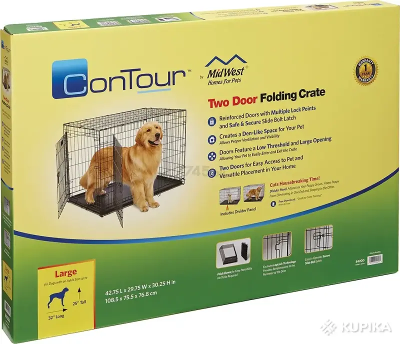 Клетка для животных MIDWEST Contour 2 двери 108х75х77 см (842DD) - Вся Беларусь - 263033 - Доска объявлений Kupika.by - Фото 3