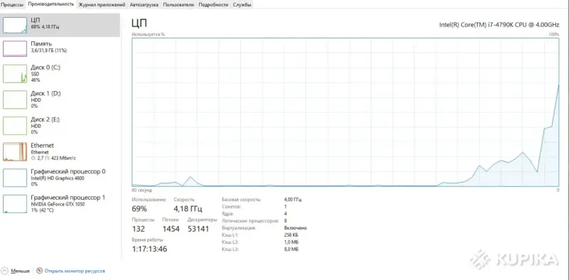 Компьютеры/системные блоки - Компьютер ПК i7-4790K/32GB RAM/GTX 1050/SSD+HDD - Вся Беларусь - Фото 6 Компьютер ПК i7-4790K/32GB RAM/GTX 1050/SSD+HDD - Вся Беларусь - 263394 - Доска объявлений Kupika.by - Фото 6