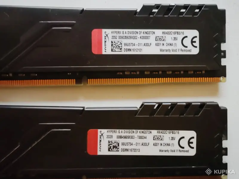 Оперативная память - Оперативная память HyperX Fury 16GB DDR4 PC4-25600 HX432C16FB3/16 - Вся Беларусь - Фото 2 Оперативная память HyperX Fury 16GB DDR4 PC4-25600 HX432C16FB3/16 - Вся Беларусь - 262996 - Доска объявлений Kupika.by - Фото 2