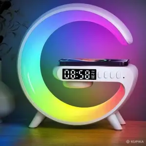 Умный RGB-светильник с колонкой и беспроводной зарядкой