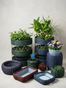 Изделия из ротанга и металла