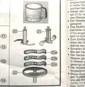 Чаша с оригинальными насадками к блендеру Braun MultiQuick 5