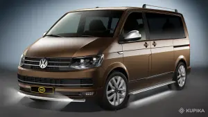 Передняя одинарная труба Cobra с LED для Volkswagen T6