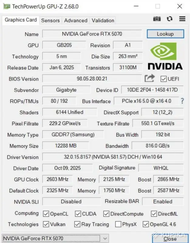 Видеокарты - Видеокарта Gigabyte GeForce RTX 5070 Eagle OC SFF 12GB - Вся Беларусь - Фото 5 Видеокарта Gigabyte GeForce RTX 5070 Eagle OC SFF 12GB - Вся Беларусь - 263530 - Доска объявлений Kupika.by - Фото 5