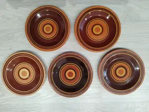 Декоративная керамическая тарелка. 16,5 см. СССР.