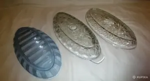 Селедочницы, стекло, СССР, три штуки оптом