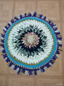 Лоскутный коврик из детства