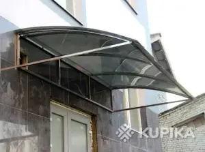 Козырек навес из нержавеющей стали
