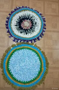 Лоскутный коврик из детства