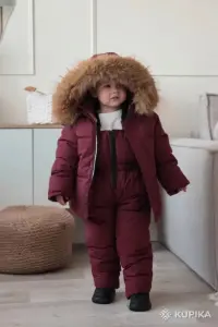 Зимний, детский костюм для девочки