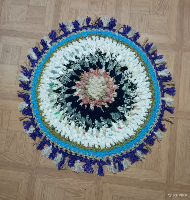 Лоскутный коврик из детства