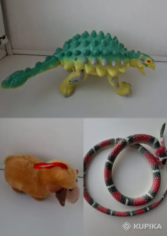 Игрушки Динозавр, Овечка, Змея